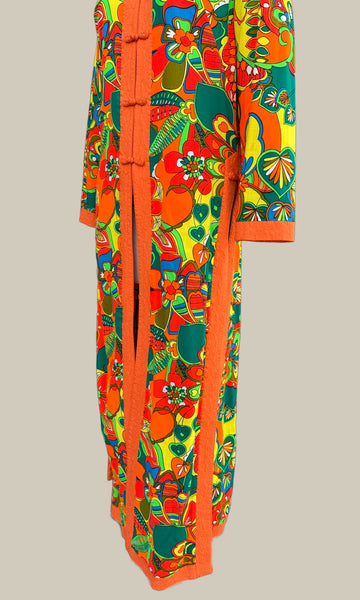 CHARLES & CO 60s Psychedelic Dress Kimono • Medium