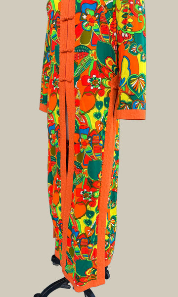 CHARLES & CO VINTAGE 60s Psychedelic Kimono • Medium
