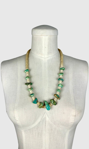 TURQUOISE ROCKS Vintage Necklace • Size 72g