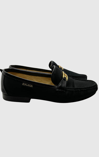 BLACK NIGHT ESCADA LOAFERS • Women's size US 6