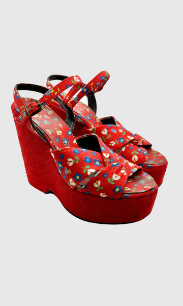 FLOWER POWER PLATFORMS • Women's size US 6