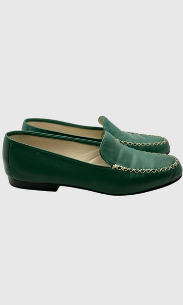 EMERALD GREEN ESCADA LOAFERS • Women's size US 6.5