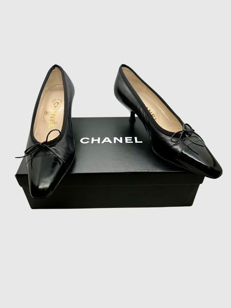 BLACK CHANEL KITTEN Heels • Women's size US 6