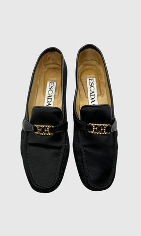 BLACK NIGHT ESCADA LOAFERS • Women's size US 6