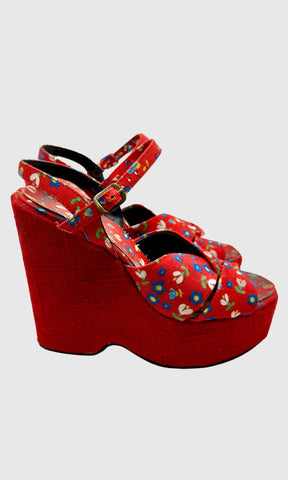 FLOWER POWER PLATFORMS • Women's size US 6