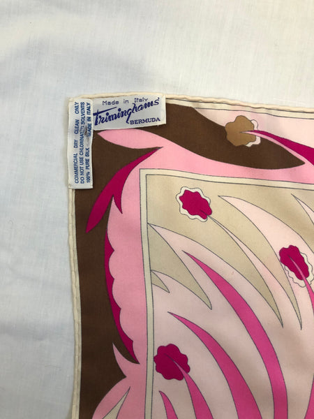 BESSI 60s Pink Silk Scarf