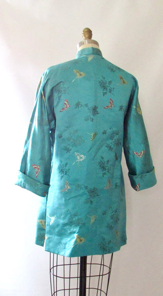 SHANGHAI 50s Silk Brocade Chinese Jacket, Size Small