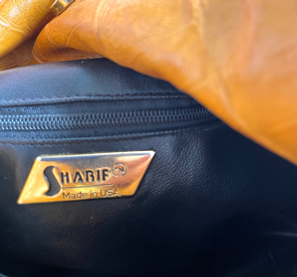 SHARIF Vintage 80s Crossbody Leather Patchwork Bag
