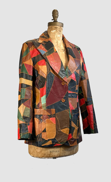 PATCH YOU LATER  70s Patchwork Jacket , Montgomery Ward • Medium Large
