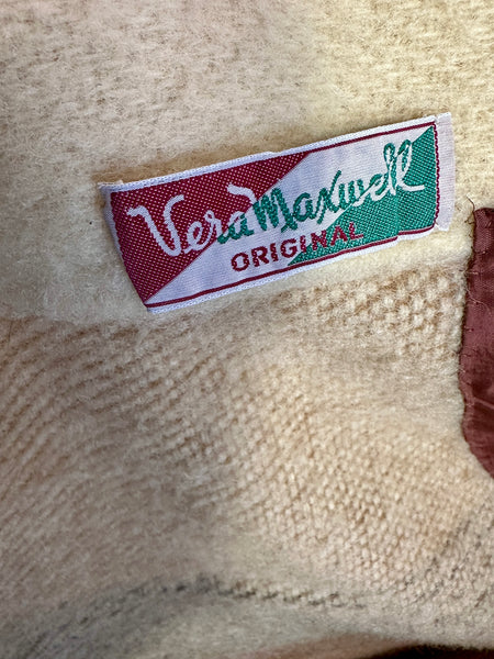 EARTH TONES Vera Maxwell Vintage 70s Chevron Coat • Small Medium