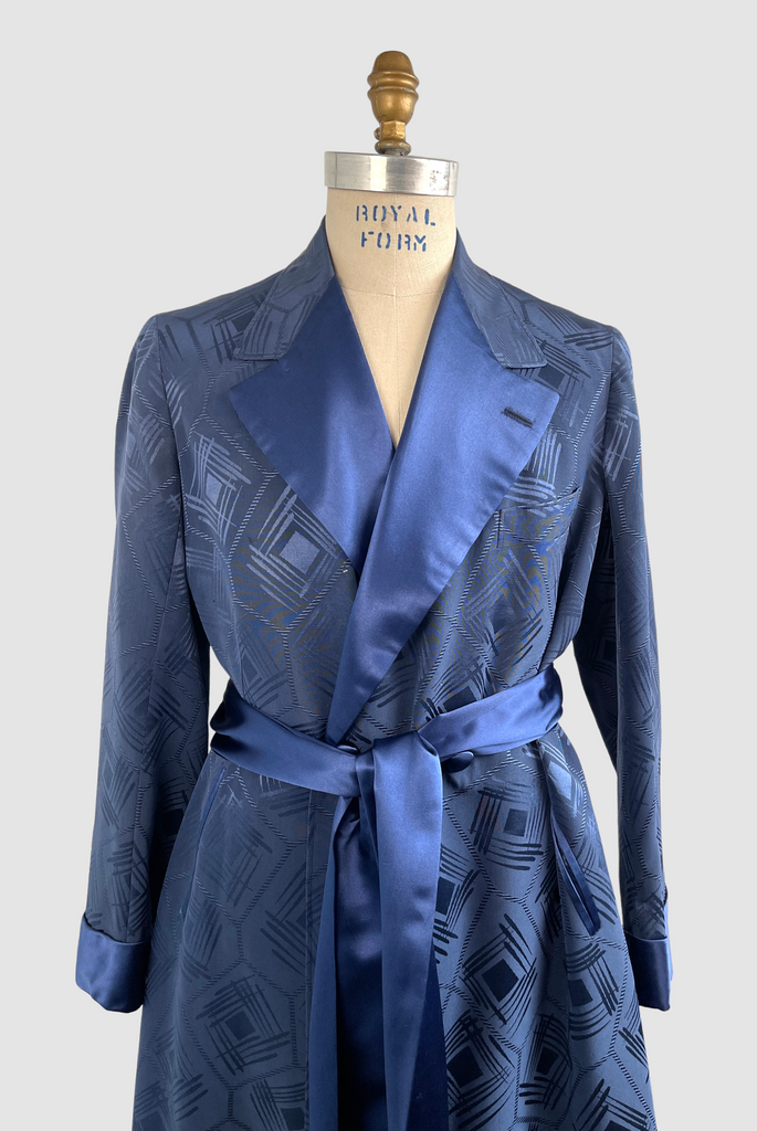 Mens silk 2025 smoking robe