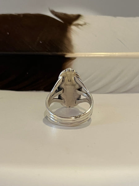 FIERY OPAL Sterling Silver Navajo Ring • 9 1/2