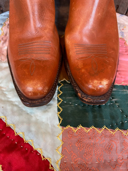 NORTHEAST RIDGE 50s 60's Leather Inlay Boots, Women's Size 7