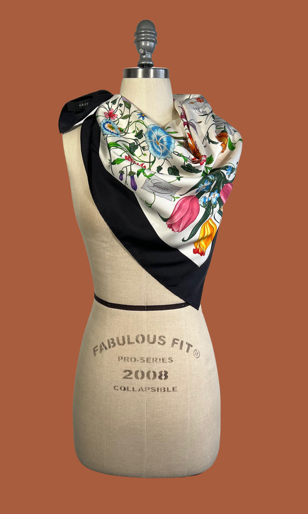 Wonderful silk fabric in floral design,Milan f/w fabric ⋆ Gucci Silk