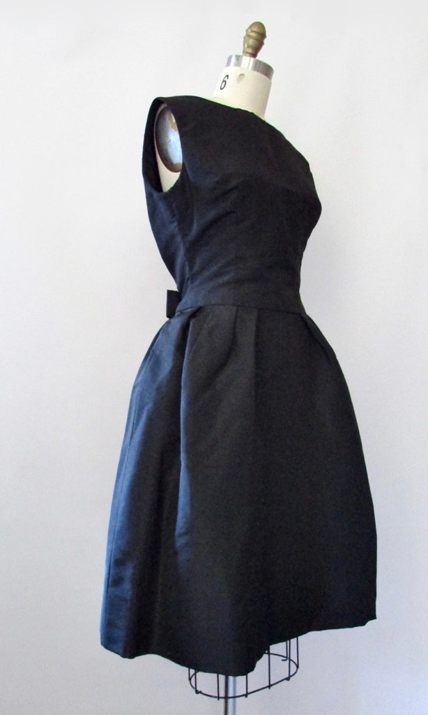 CHRISTIAN DIOR 50s Paris Boutique Little Black Dress, Small CHRISTIAN DIOR 50s Paris Boutique Little Black Dress, Small
