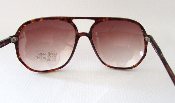 ANNE KLEIN Vintage 70s Oversized Aviator Style Sunglasses | Made in Italy