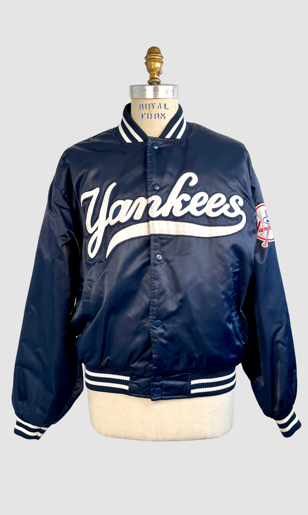 New York Yankees Vintage 90s Majestic Satin Bomber Jacket - MLB