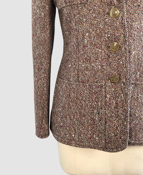 SAINT LAURENT Rive Gauche 70s Tweed Jacket,  Small