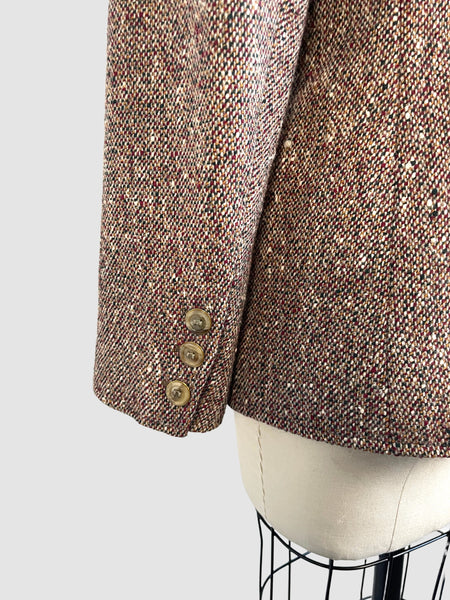 SAINT LAURENT Rive Gauche 70s Tweed Jacket,  Small