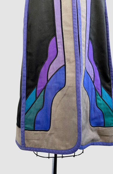 GRETCHEN GIRVIN CLANCY 70s Colorblock Patchwork Applique Vest, Medium