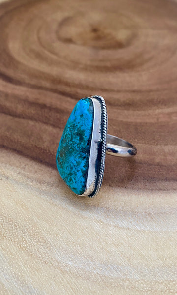 TO THE POINT Chimney Butte Sterling Silver and Turquoise Ring, Size 7