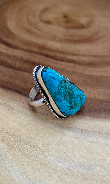 TO THE POINT Chimney Butte Sterling Silver and Turquoise Ring, Size 7