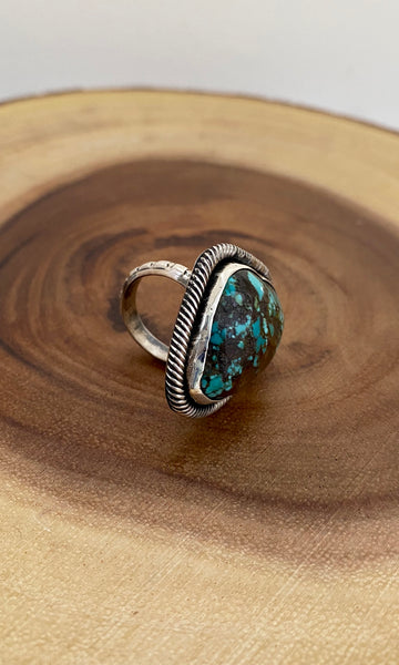 TWISTED UP Chimney Butte Sterling Silver & Turquoise Ring | Size 6 1/4