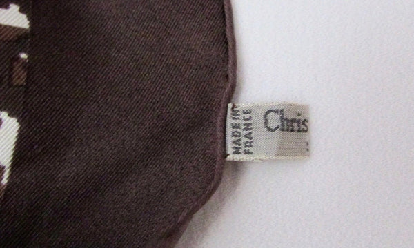 CHRISTIAN DIOR 70s Silk Oblique Logo Monogram Scarf