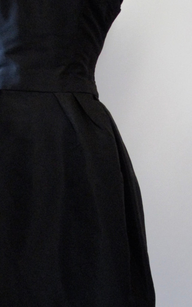 CHRISTIAN DIOR 50s Paris Boutique Little Black Dress, Small Love Street Vintage CHRISTIAN DIOR 50s Paris Boutique Little Black Dress, Small Love Street Vintage