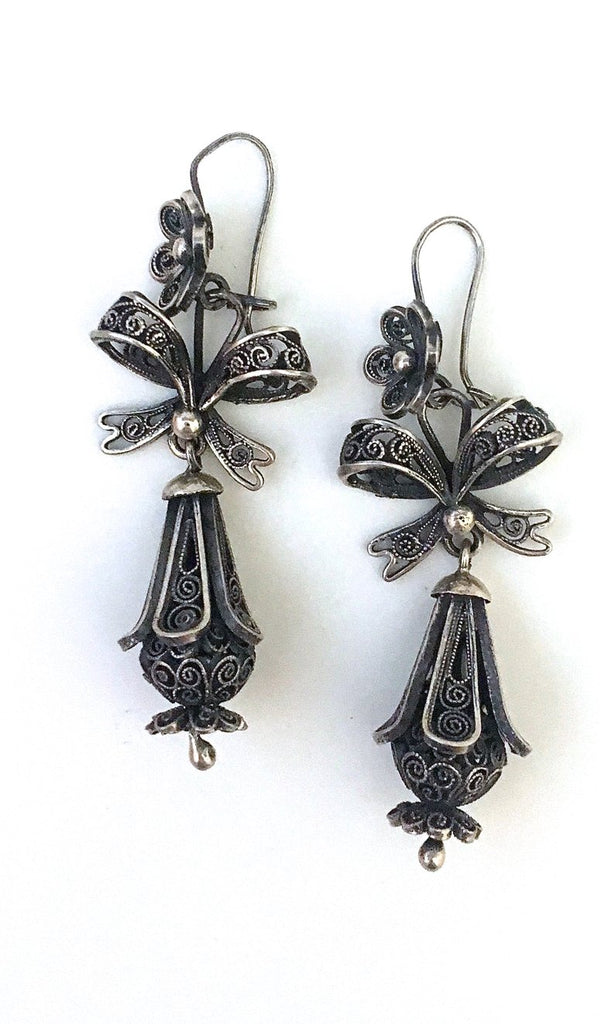 Vintage | Jewelry | Vintage Mexican Silver Filigree Flower Earrings |  Poshmark