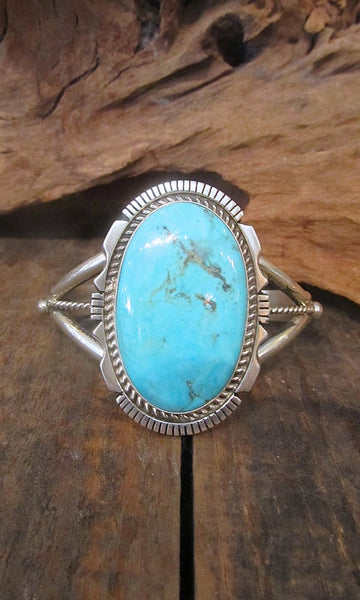 MY BABY BLUE Turquoise and Sterling Silver Navajo Cuff