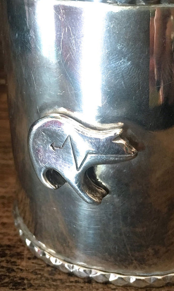 HEARTLINE 90s Large Statement Silver Cuff with Bear Fetish
