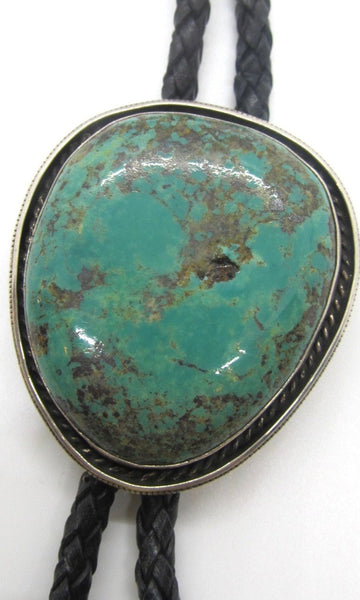 TURQUOISE ROCKS Chimney Butte Large Royston Turquoise & Sterling Silver Bolo Tie