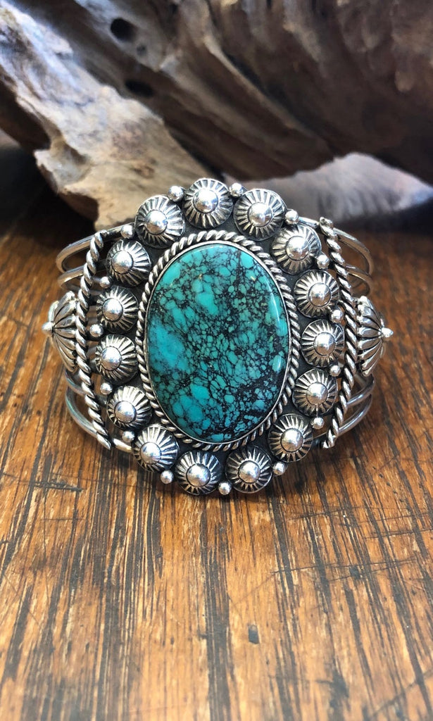 Morenci Turquoise Ring, Sterling Silver band, handcrafted Southwest  turquoise jewelry. Baby blue turquoise, Pyrite Turquoise ring.