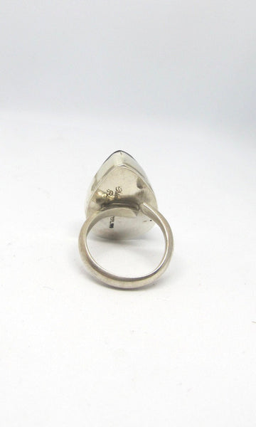 MAGICAL POWERS Chimney Butte Large Teardrop Labradorite Sterling Silver Ring, Size 8 1/4